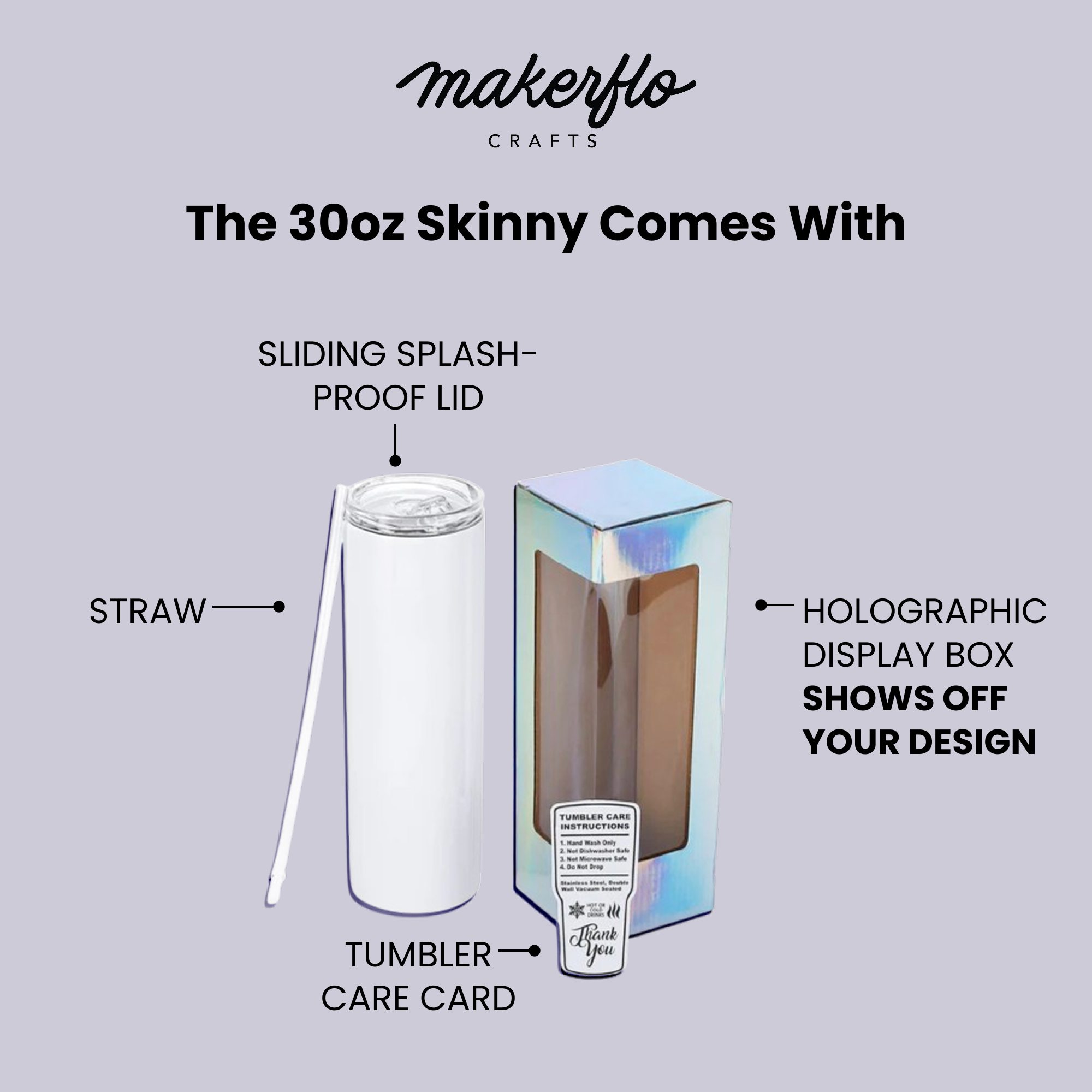 30oz Skinny Sublimation Tumbler