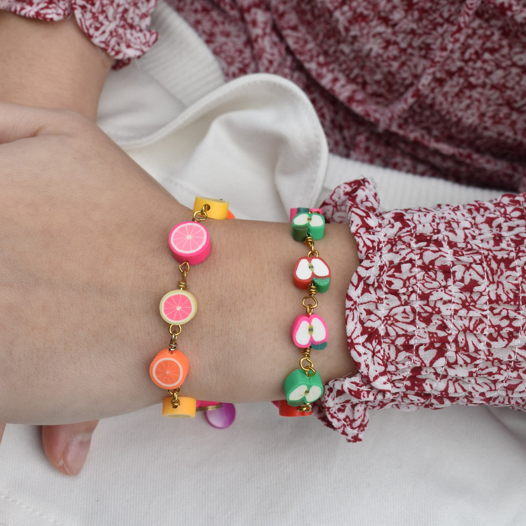 Apple Bracelet, Charm Bracelet, Beaded Bracelet | by Ifemi Jewels