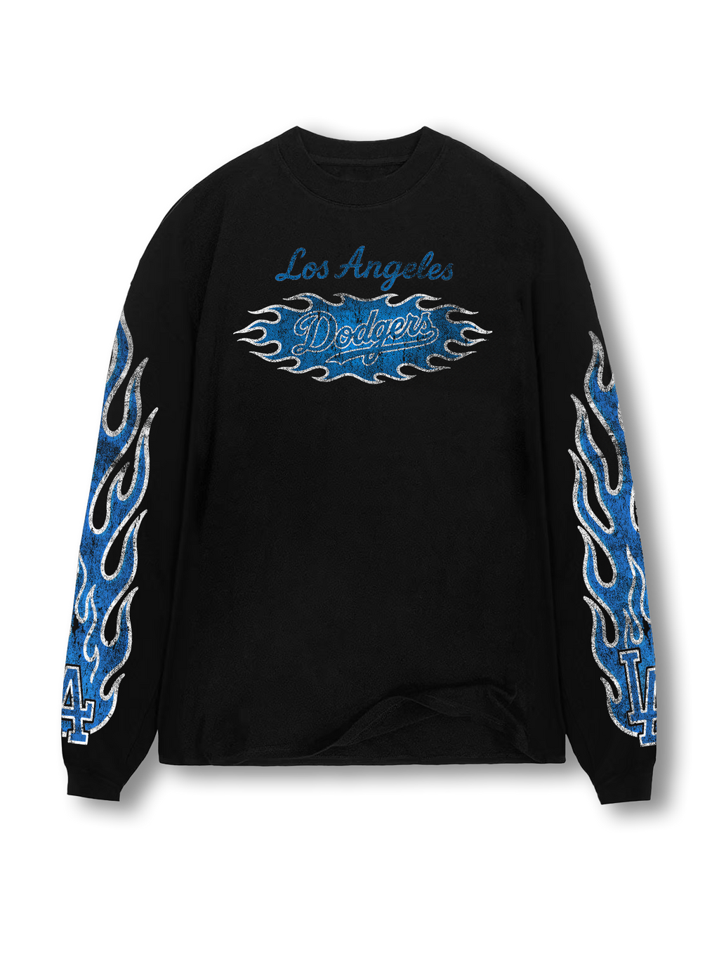 Black -  Blue Flame Long Sleeve