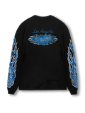 Black -  Blue Flame Long Sleeve