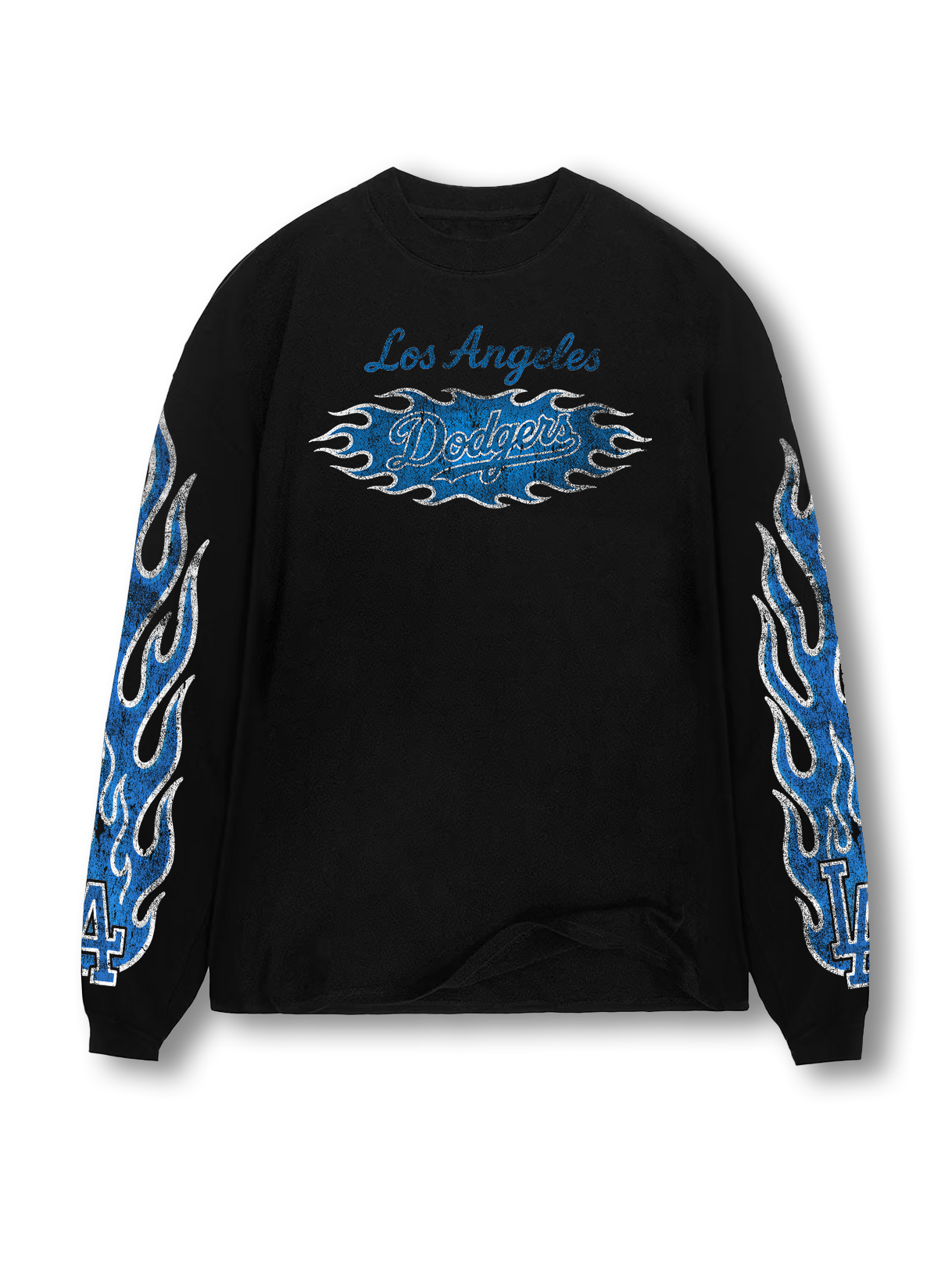 Black -  Blue Flame Long Sleeve